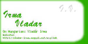 irma vladar business card