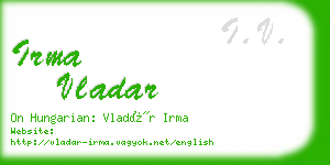 irma vladar business card